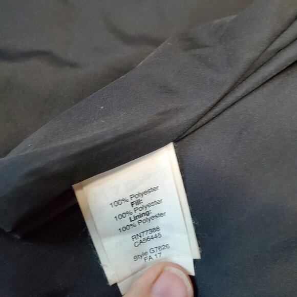 J. Crew Ivory Black Herringbone Print Quilted Zipper Vest Small Outdoor Gorp - Picture 3 of 10